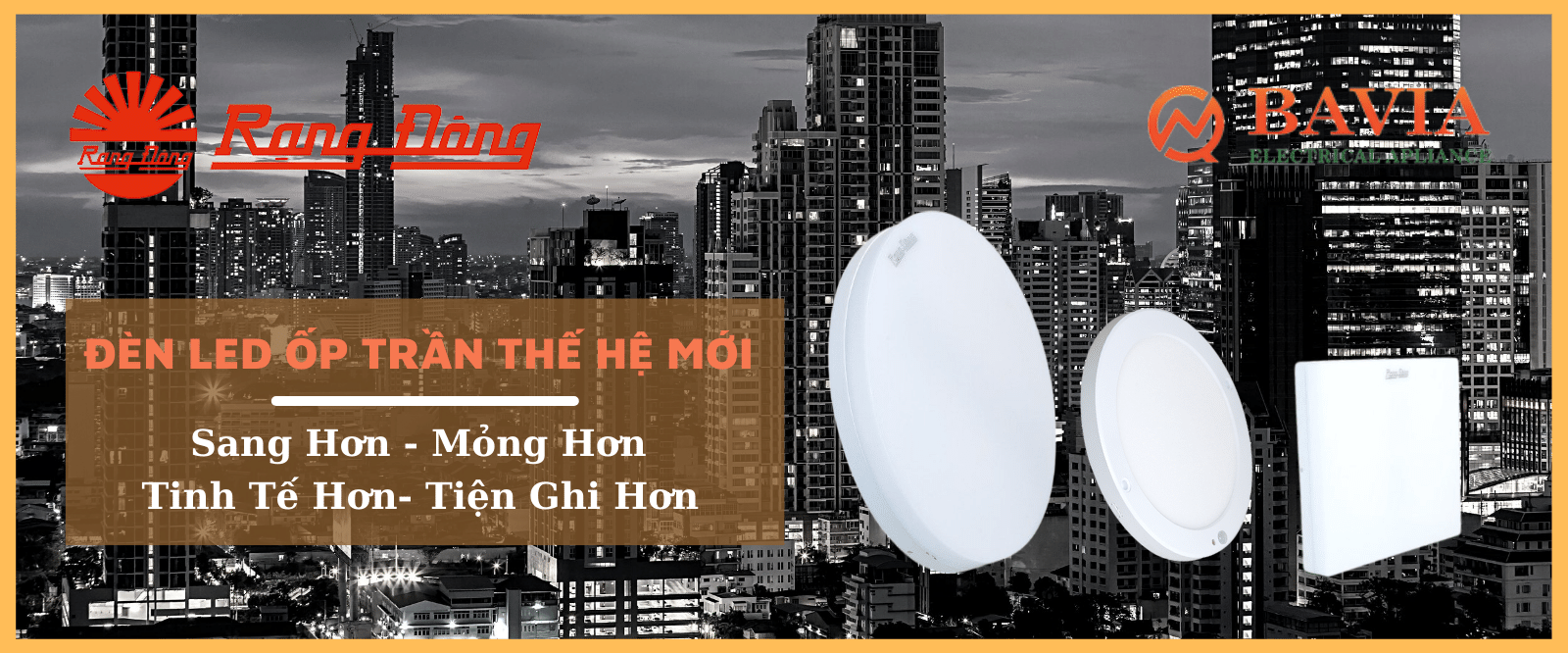 Đèn LED ốp trần Rạng Đông | Đèn ốp nổi | Đèn ốp trần