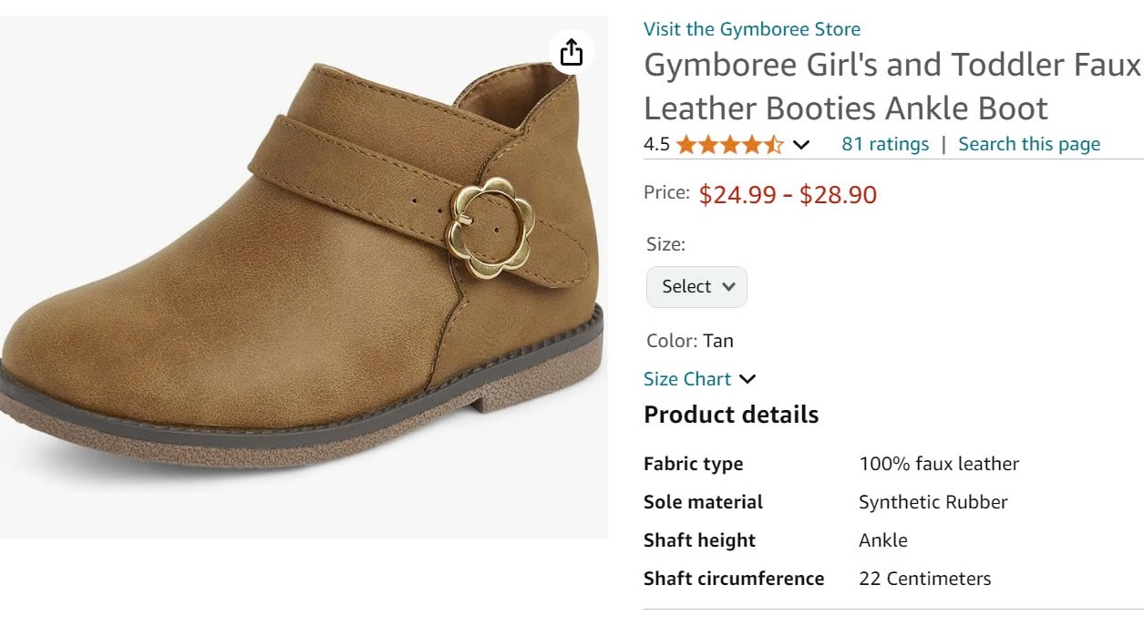 Boots cổ ngắn hàng GYMBOREE xuất ANH cho bé Trendsfashion Thời