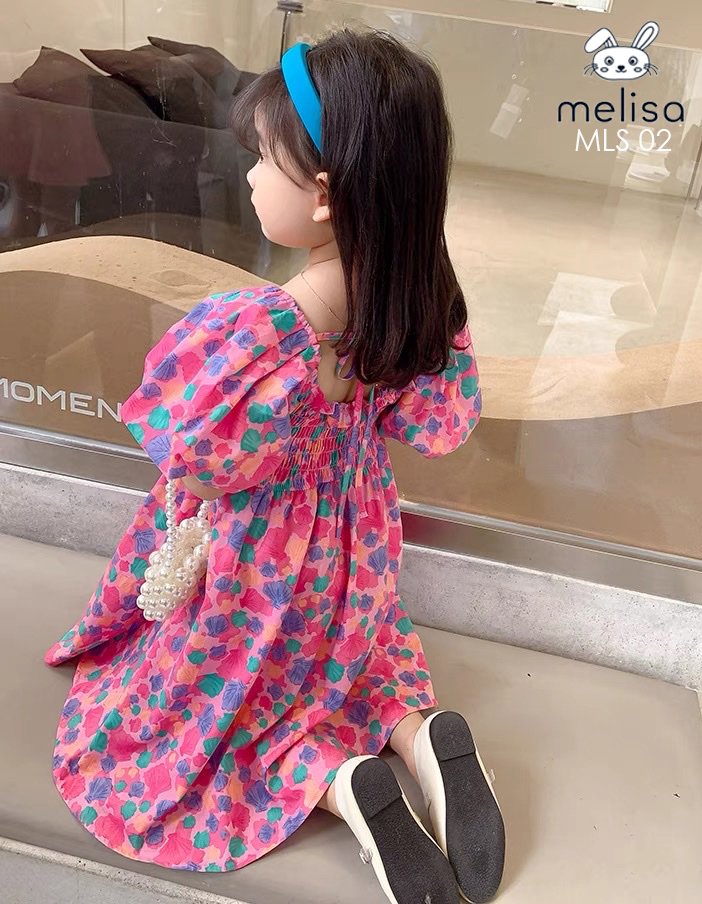 Váy đầm Smock cánh tiền cho bé gái nhiều màu, chất liệu đũn thun hoa thêu  tay mát mẻ, thoáng khí Caibaby_store | Shopee Việt Nam