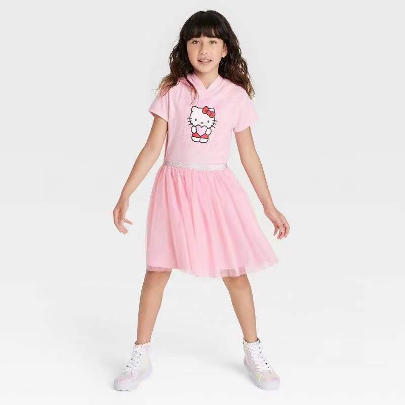 Đầm thun phối voan H&M ngắn tay Trendsfashion - Thời trang trẻ em cao cấp  xuất khẩu