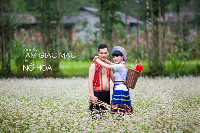 Ảnh cưới 'Tôi thấy tam giác mạch trên Đồng Văn' gây sốt cộng đồng mạng