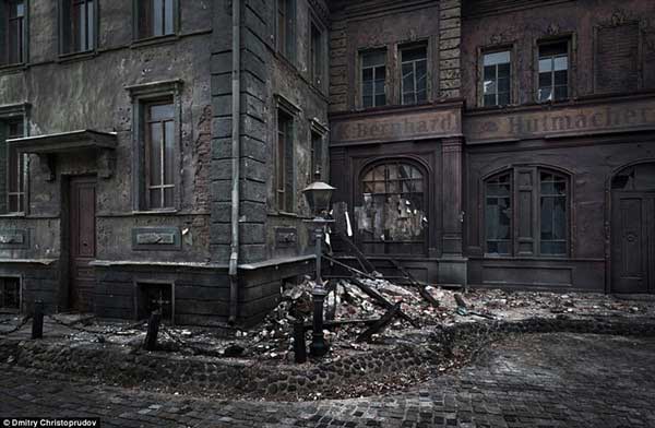 Phim trường bối cảnh chiến tranh như thị trấn ma ở Moscow 