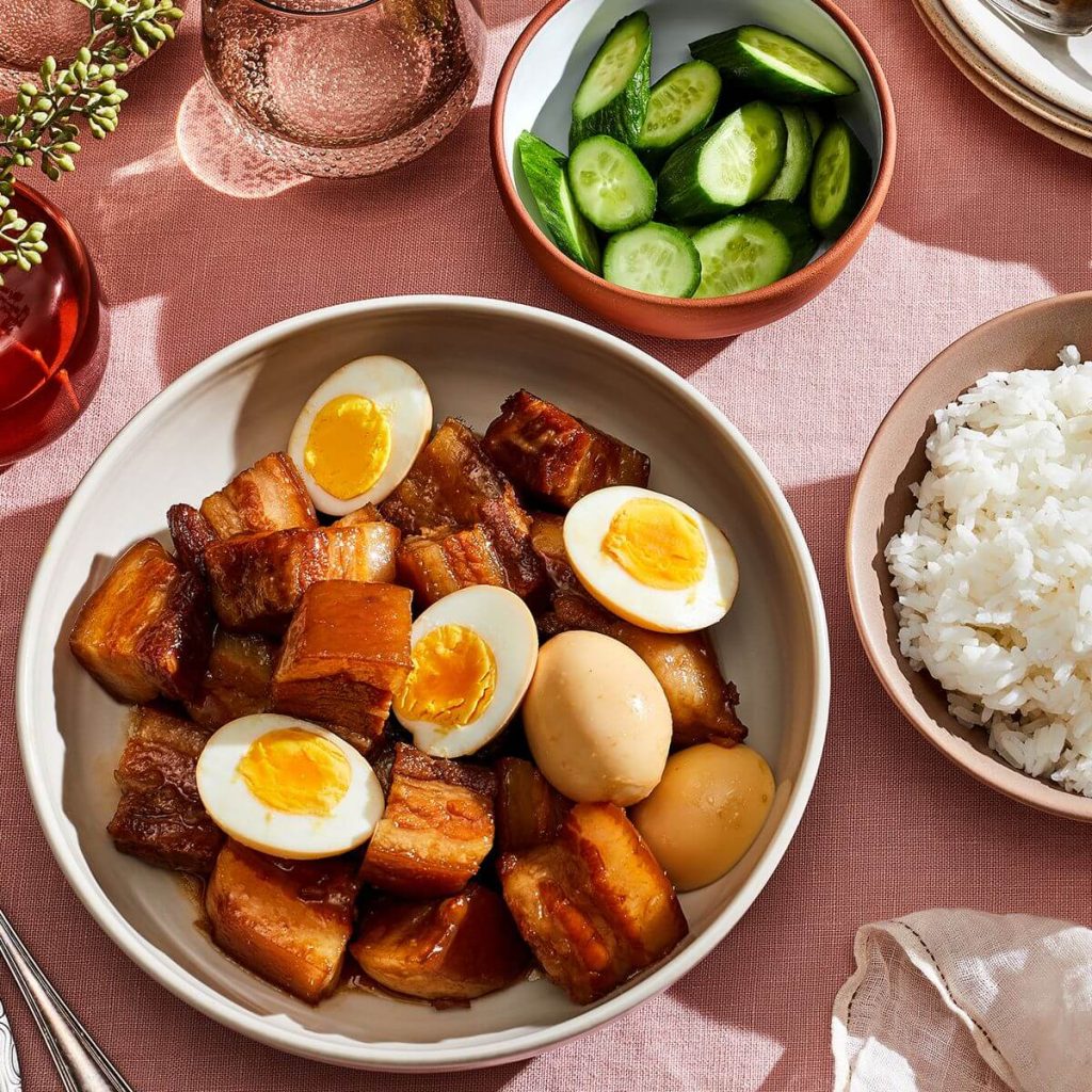 MÓN TRỨNG CÚT BÓC VỎ KHO THỊT - VINAEGG
