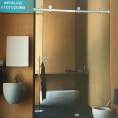 Cửa kính lùa ray inox hộp 10x30, cửa kính đẹp- Havyglass.com