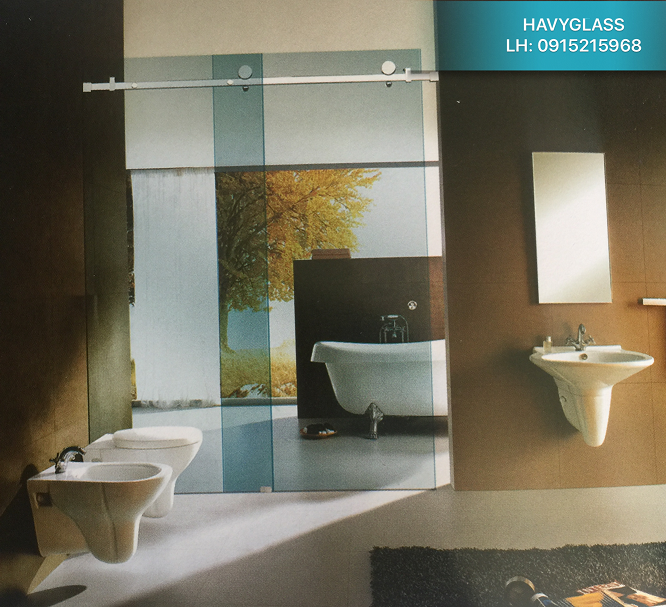 Cửa kính lùa ray inox hộp 10x30, cửa kính đẹp- Havyglass.com
