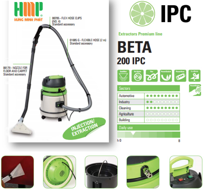 Máy hút bụi giặt thảm IPC BETA 200