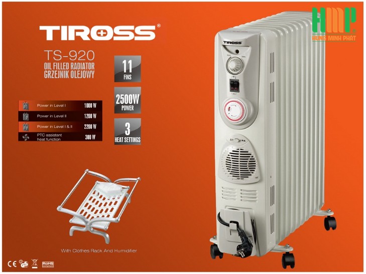 Máy sưởi dầu Tiross TS920