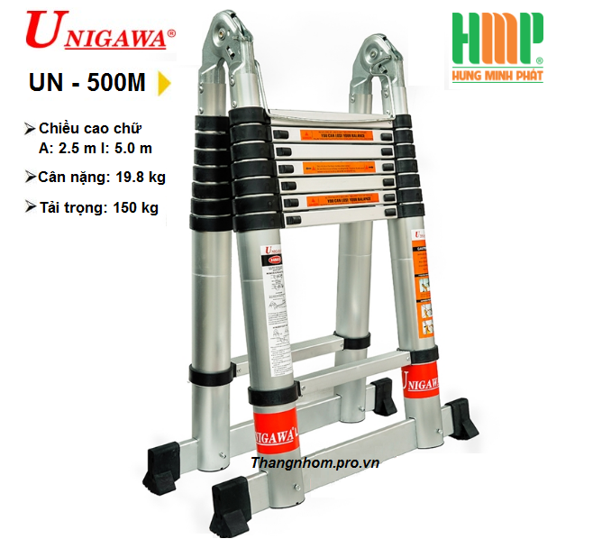 Thang nhôm rút gọn đa năng UNIGAWA UN-500M(5,0M)