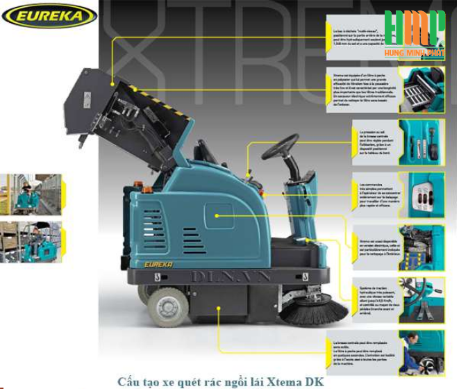 Xe quét rác ngồi lái Eureka Xtrema DK
