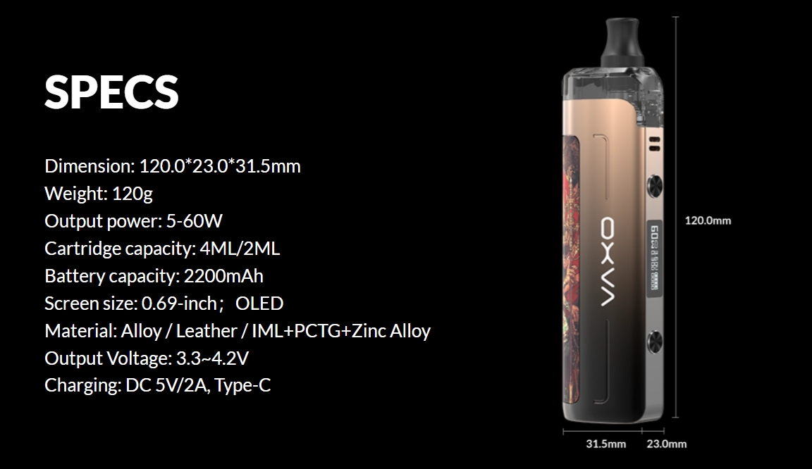 OXVA Origin Mini 60W 2200mAh – i Vape