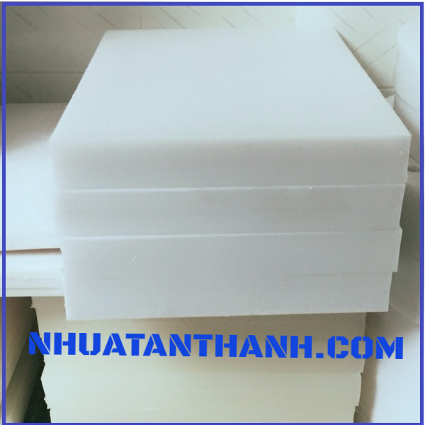 THỚT NHỰA PE TRẮNG 600X400X50 MM