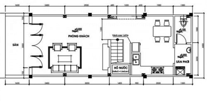 Tư vấn thiết kế nhà đẹp cấp 4 diện tích 4x13m đủ công năng với 190 tri