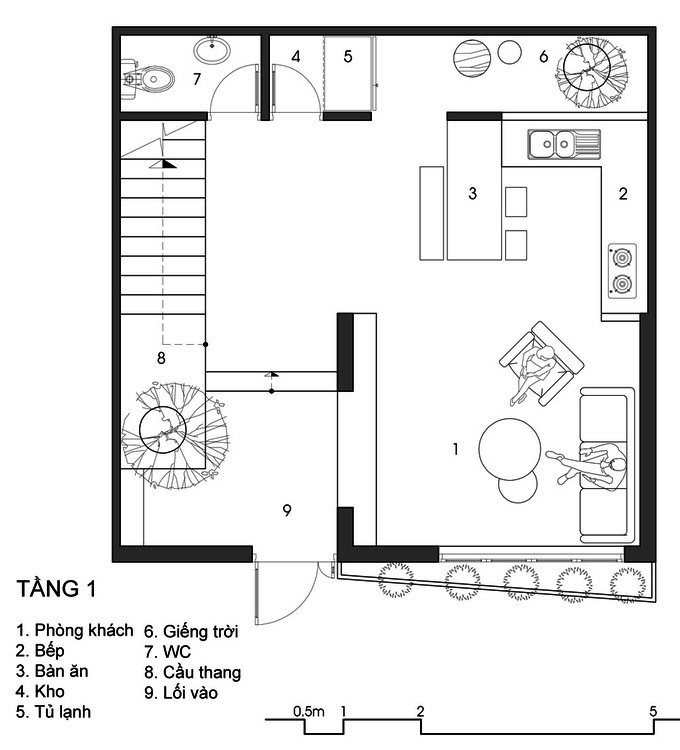 Thiết kế biệt thự 49m2 vuông vắn vẫn ngập ánh sáng