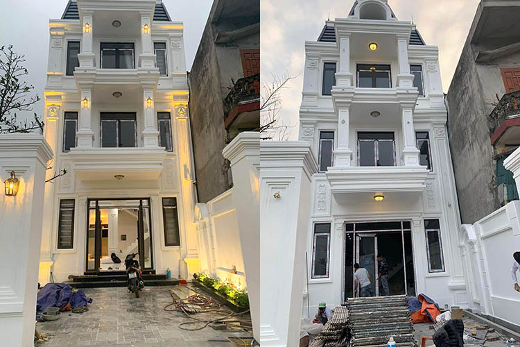 Thi công hoàn thiện nhà phố tân cổ điển