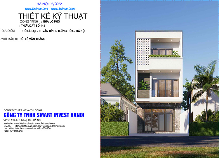 Mặt tiền nhà phố 5x13m