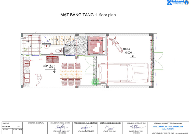 bản vẽ mặt bằng tầng 1