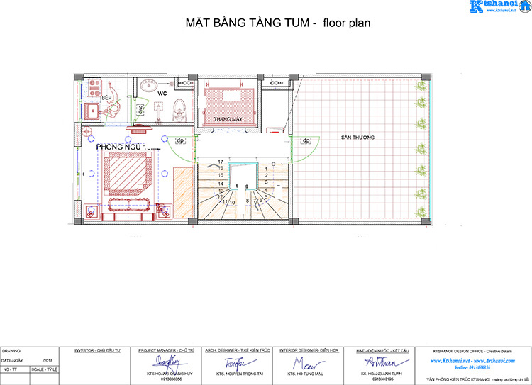 Mặt bằng tầng tum