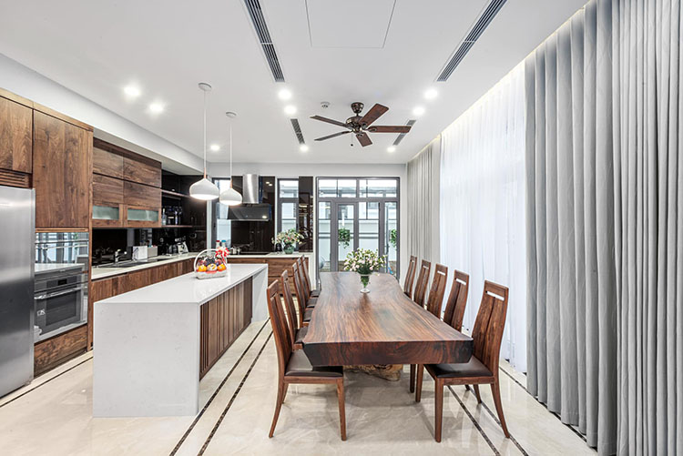 Thiết kế nội thất bếp + bàn ăn