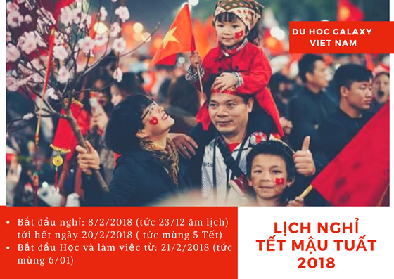 Thông báo Lịch nghỉ Tết Mậu Thân 2018