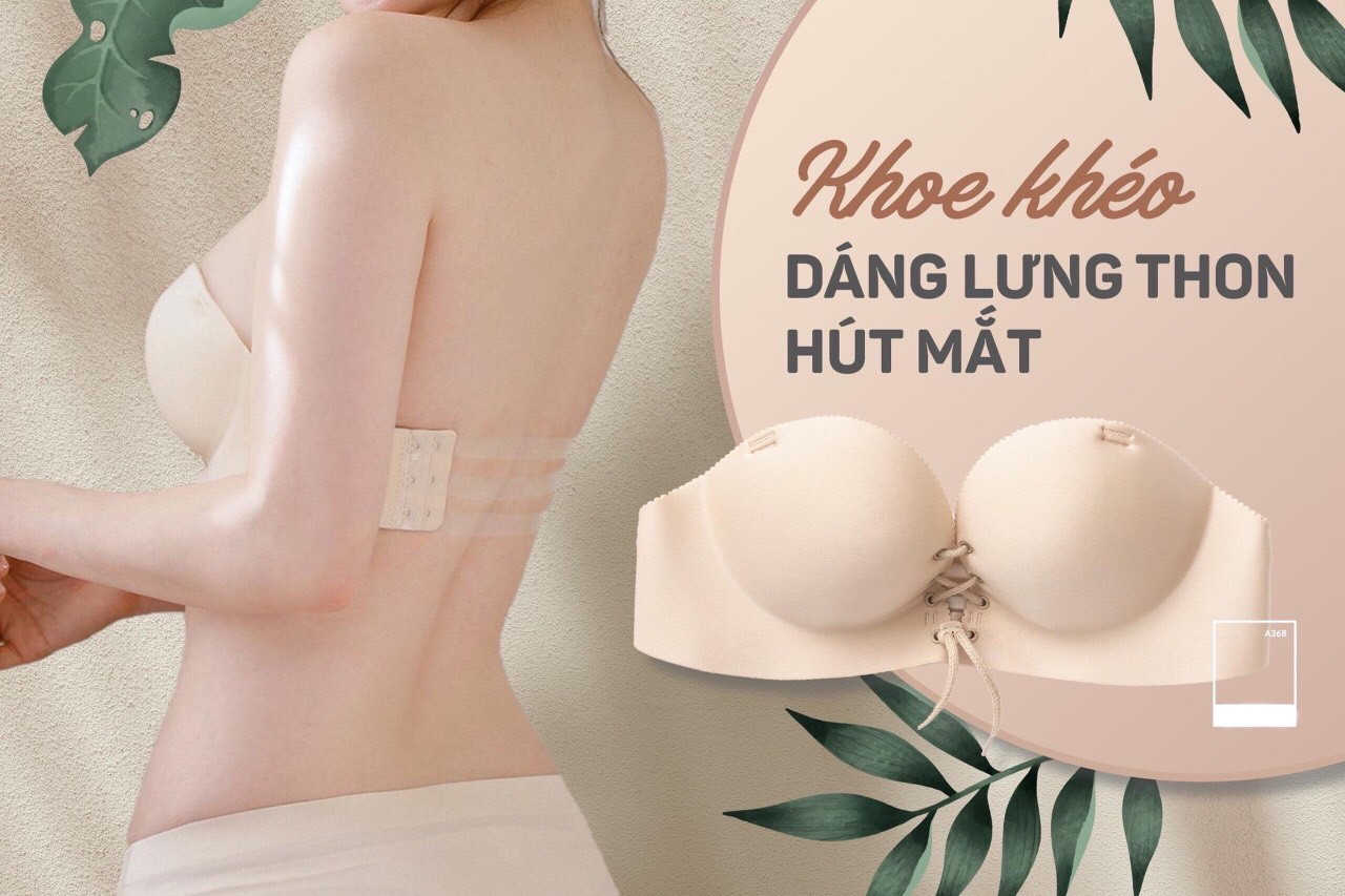 ÁO NGỰC SU ĐÚC BÀN TAY ĐỆM DÀY CÓ DÂY RÚT TẠO KHE SIÊU NÂNG SIÊU ĐẨY - A368