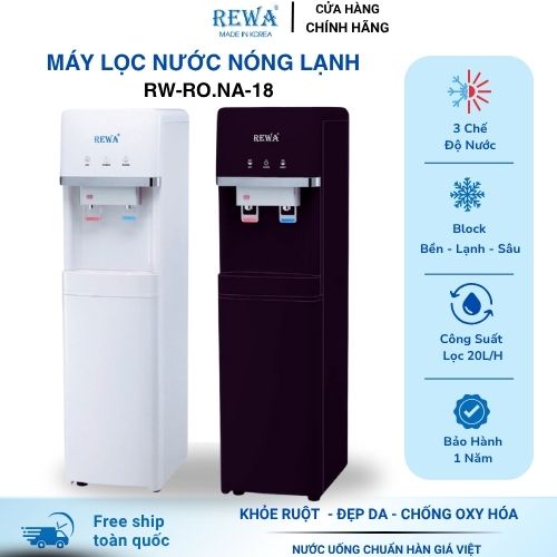 Máy Lọc Nước Nóng Lạnh Rewa RW-RO.NA-18 - Hàng Chính Hãng - Bảo Hành 12 Tháng