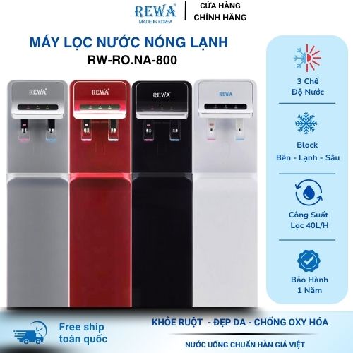 Máy Lọc Nước Nóng Lạnh Rewa RW-RO.NA-800 Hàng Chính Hãng