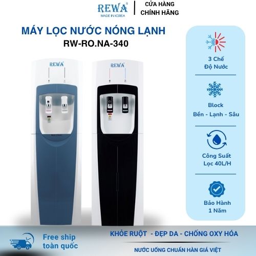 Máy Lọc Nước Nóng Lạnh Hàn Quốc REWA RW-RO.NA-340 Hàng Chính Hãng Rẻ Nhất Thị Trường