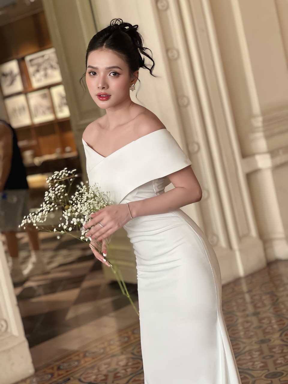 Váy cưới đi bàn luxury-HNL266 - VÁY CƯỚI CAO CẤP LINH NGA BRIDAL