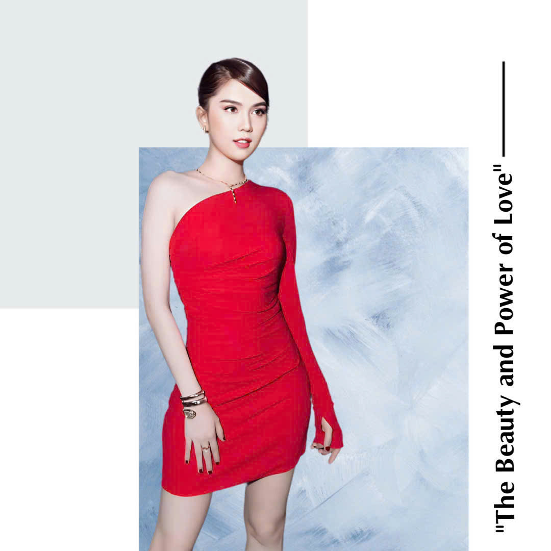 Đầm ôm body lệch hở vai tay dài dự tiệc