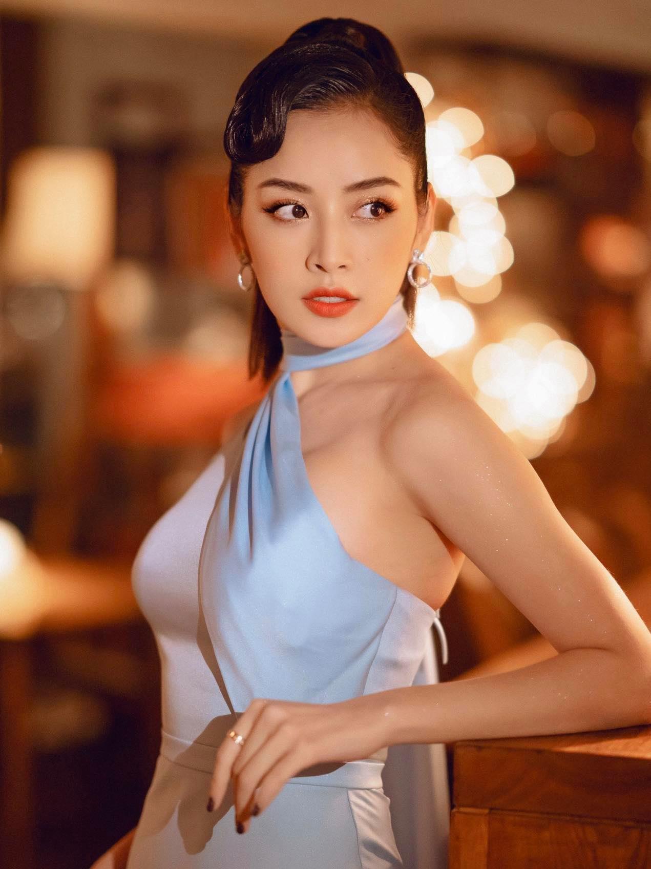 Đầm dạ hội kiểu lệch vai choàng cổ sang trọng