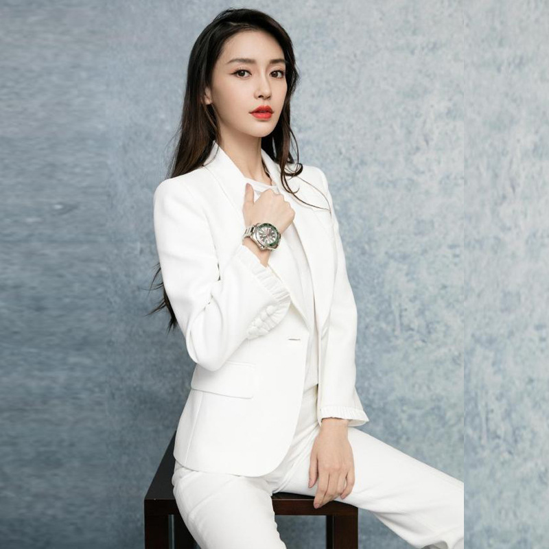 Set áo quần kiểu áo vest tay bèo nút phối quần dài ống suông