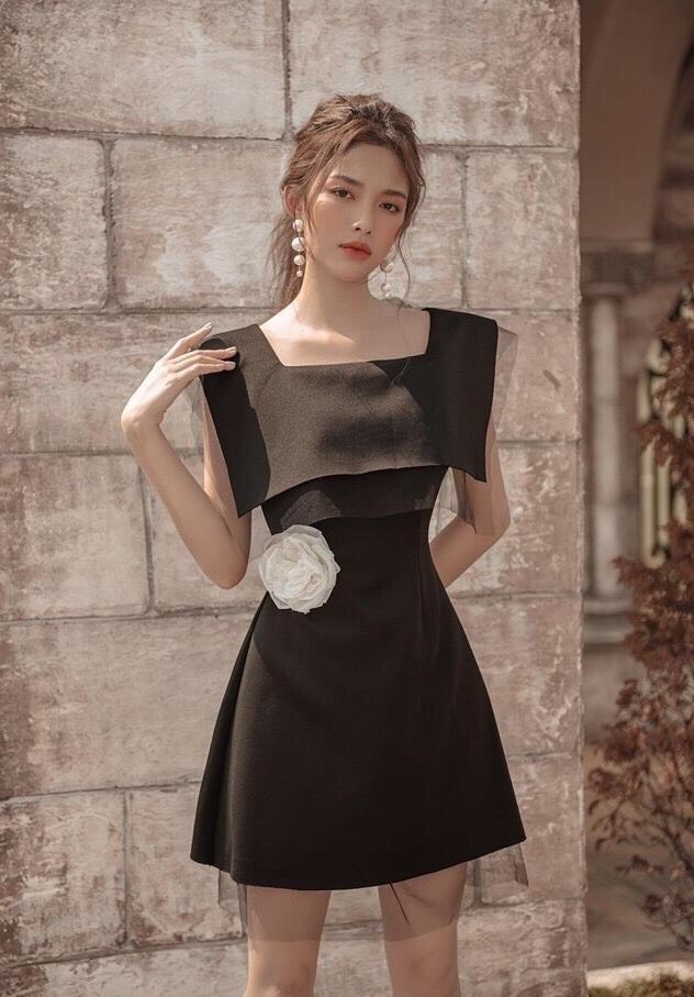 Đầm Xòe Cổ Vuông Tay Phồng, Váy Midi Xếp Ly Ngực Xinh Đẹp Zenna - Đầm dáng  xòe | ThờiTrangNữ.vn