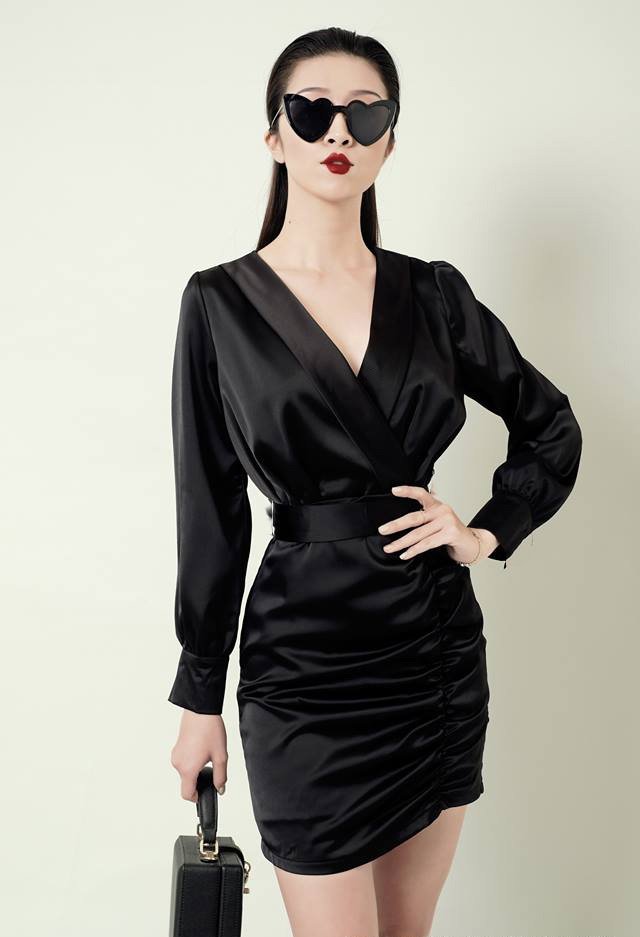 Đầm maxi eo suông rộng cột dây eo  C0948