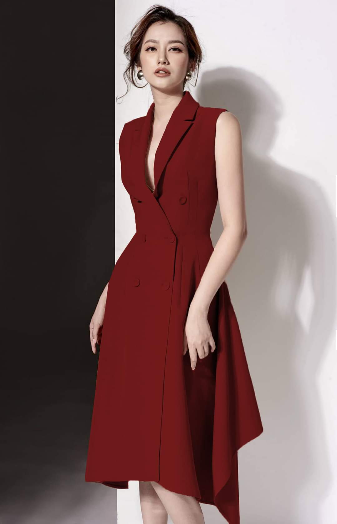 Đầm xoè vest kiểu đuôi cá sang trọng (Nude)