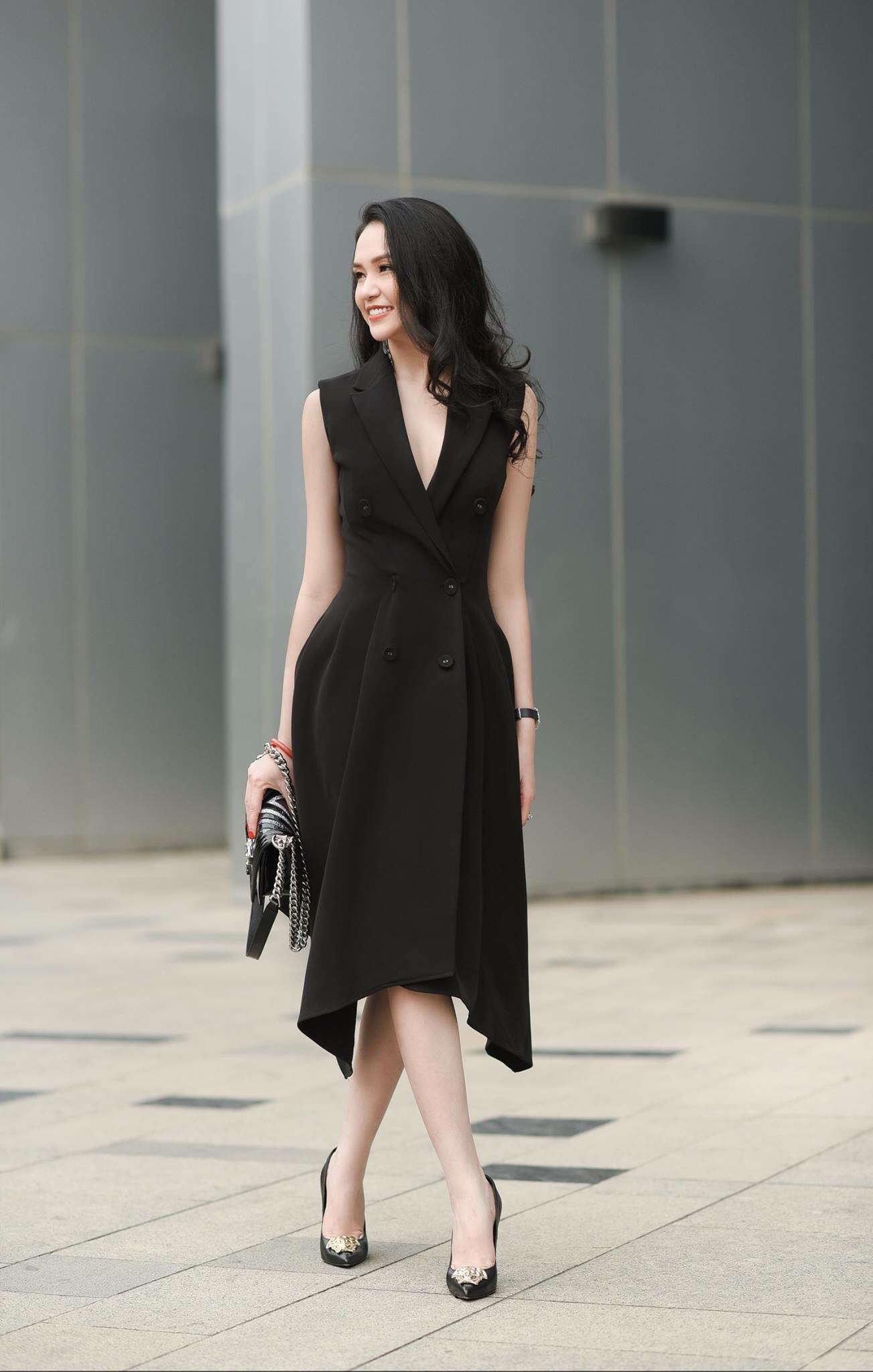 Đầm xoè vest kiểu đuôi cá sang trọng (Nude)