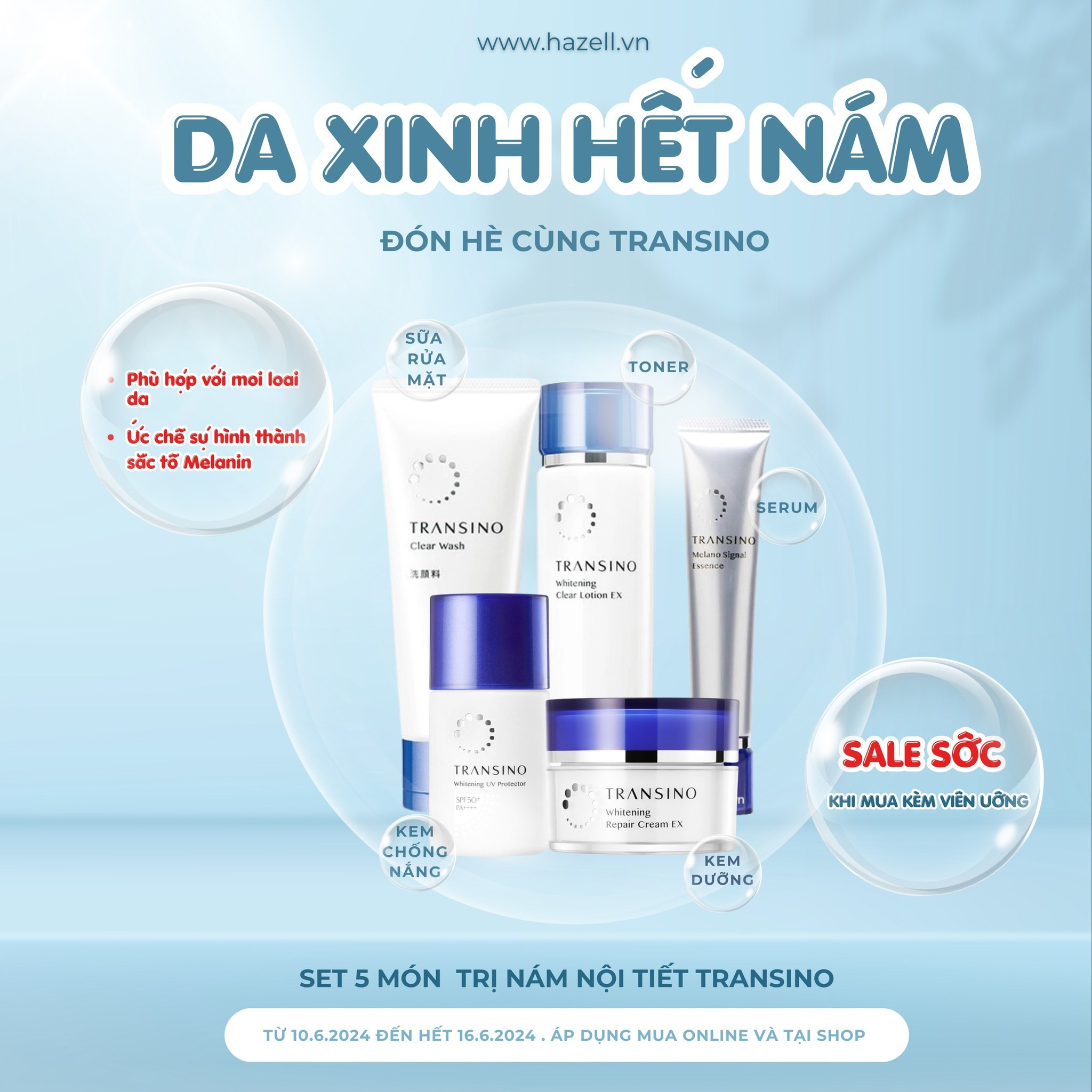 DA XINH - HẾT NÁM đón hè cùng TRANSINO ☀️☀️