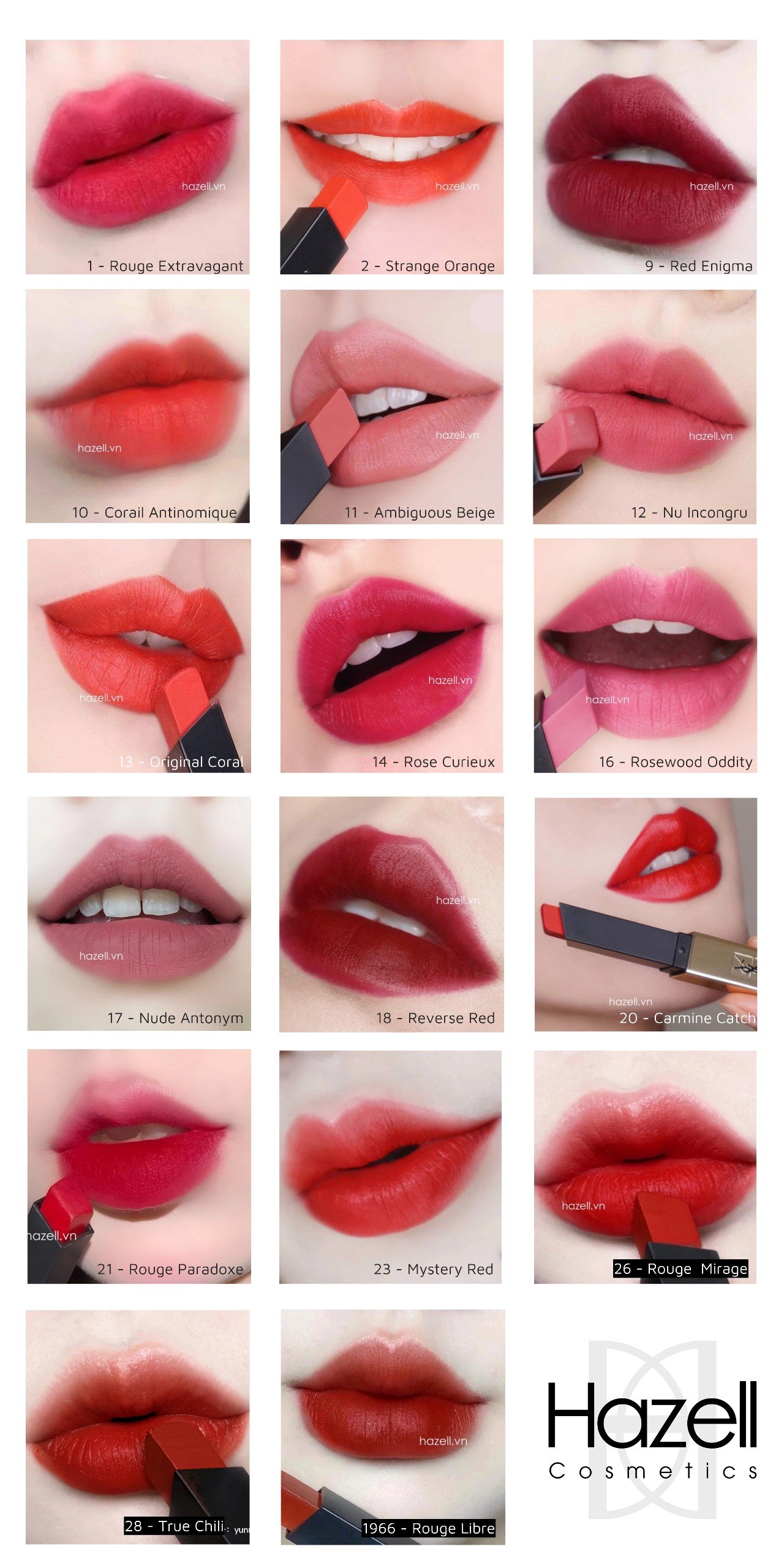 HOT Antonym Ysl Rouge Pur Couture The Slim Lipstick Son Ysl