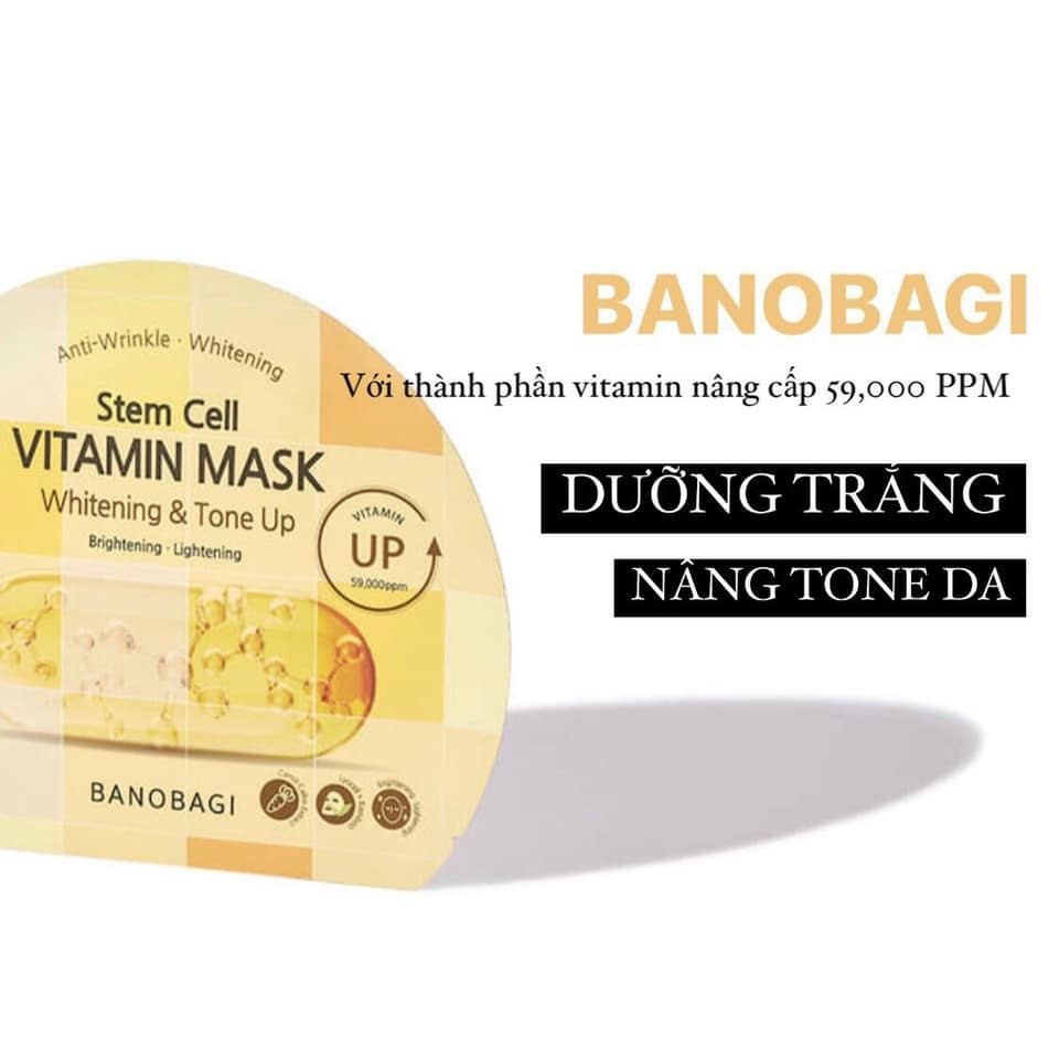 Mặt nạ BANOBAGI Stem Cell Vitamin Mask Whitening & Tone Up