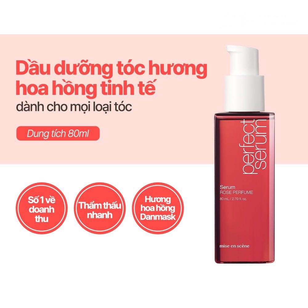 Tinh chất dưỡng tóc MISE EN SCÈNE Perfect Serum 80ml - Rose Perfume (Hồng)