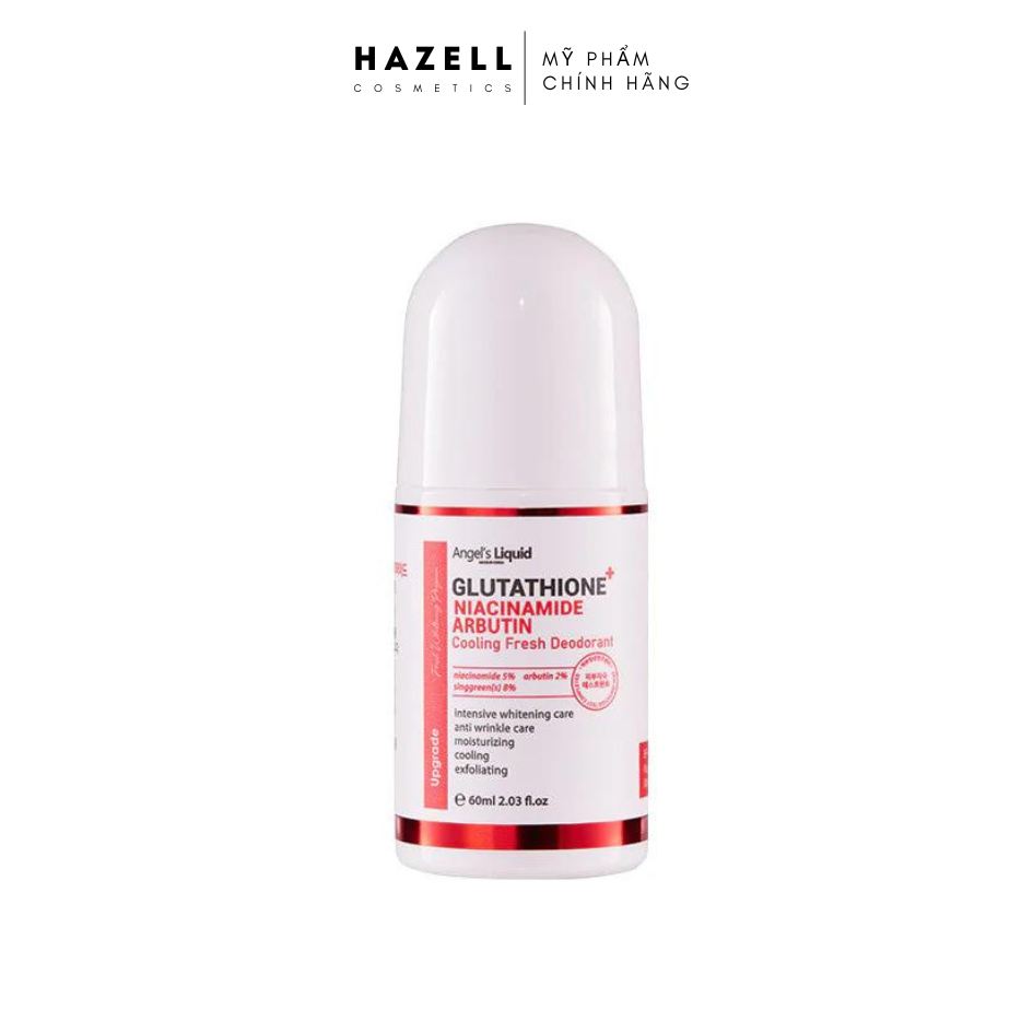 lăn khử mùi glutathione Lăn khử mùi Angel's Liquid Glutathione Niacinamide Arbutin Cooling Fresh Deodorant 60ml lăn khử mùi glutathione Lăn khử mùi Angel's Liquid Glutathione Niacinamide Arbutin Cooling Fresh Deodorant 60ml