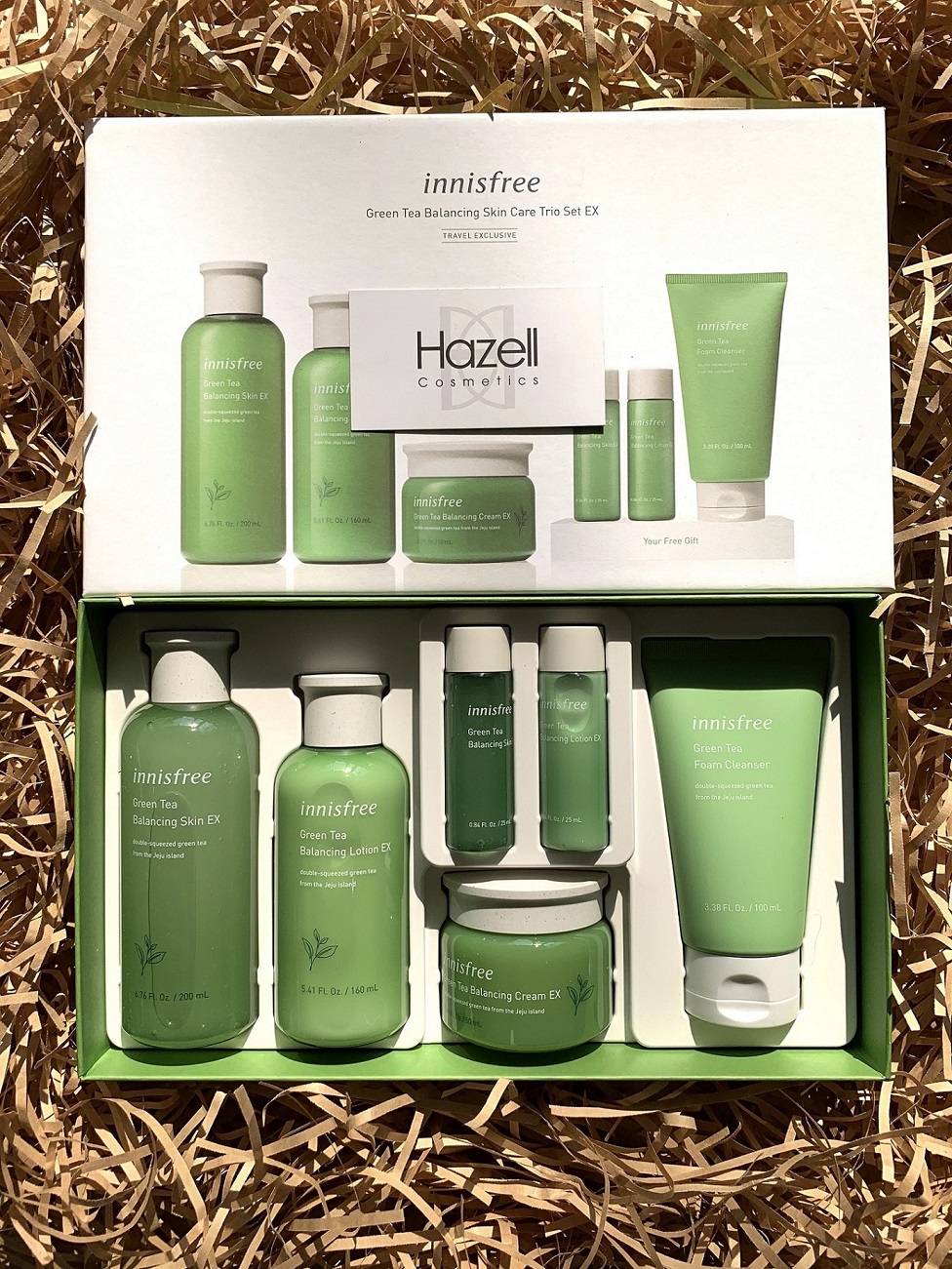 Set dưỡng Trà Xanh Innisfree Green Tea Balancing Skin Care Trio Set EX