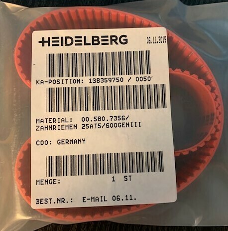 Toothed Belt 00.580.7356