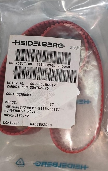 Toothed belt 00.580.8654