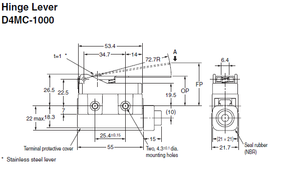 Công tắc hành trình omron D4MC-1000