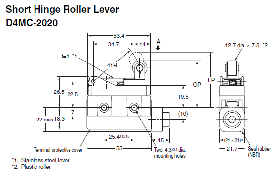 Công tắc hành trình omron D4MC-2020