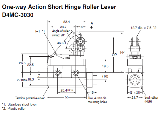 Công tắc hành trình omron D4MC-3030