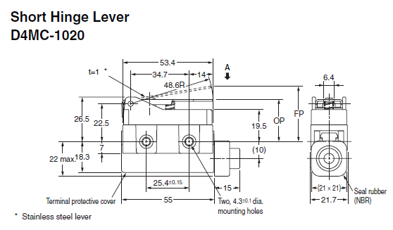 Công tắc hành trình omron D4MC-1020