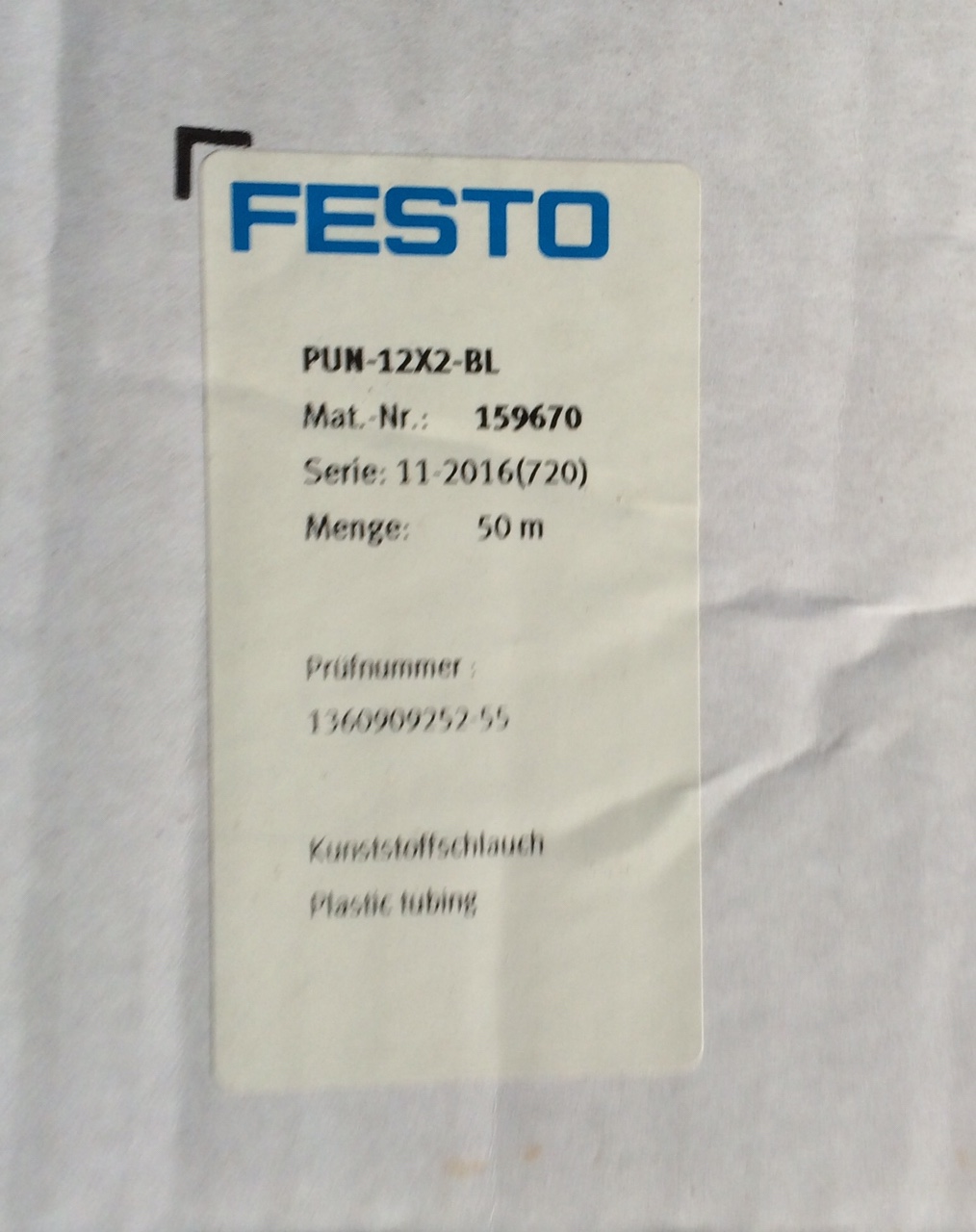 Dây khí nén Festo PUN-12x2-BL