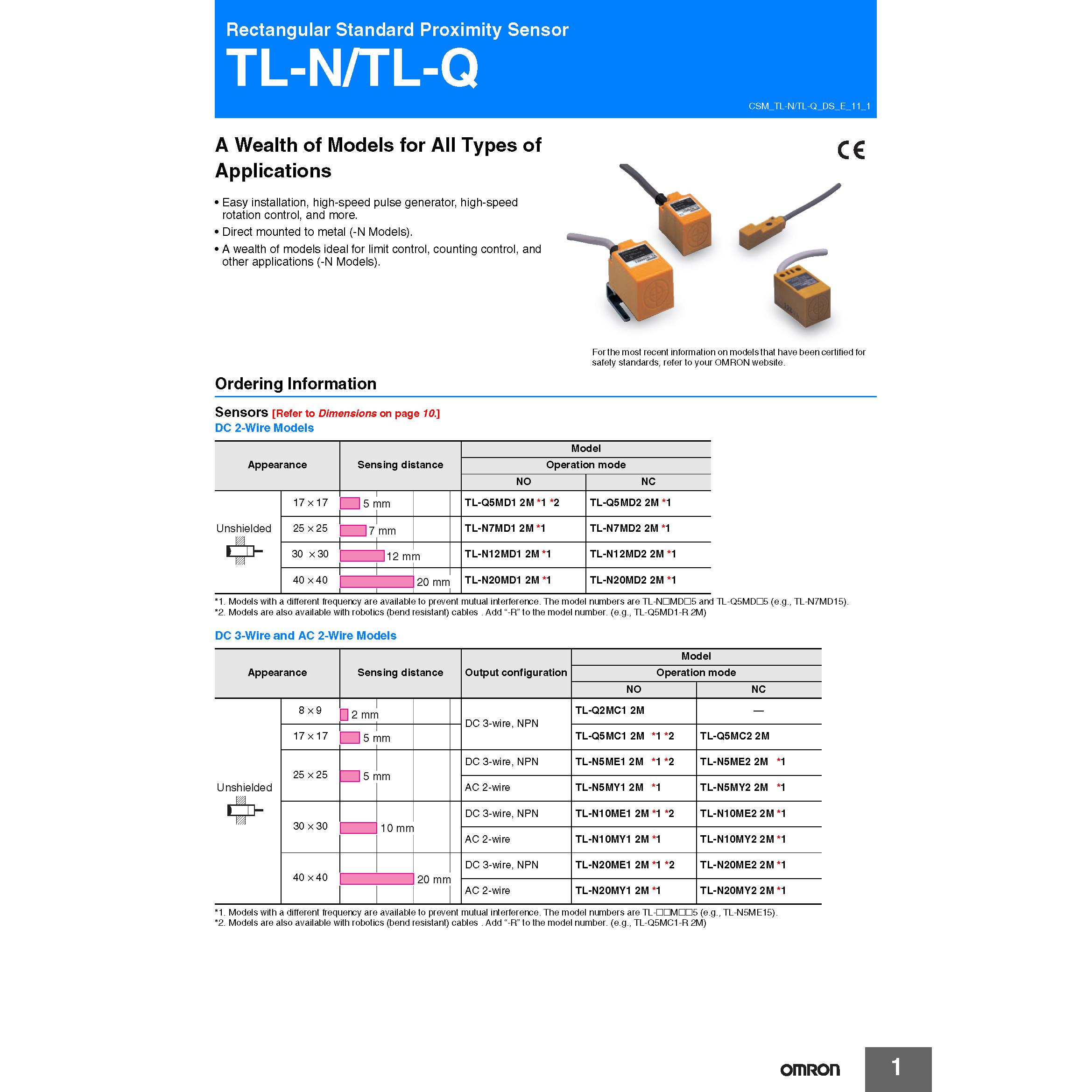 Cảm biến tiệm cận Omron TL-N7MD2