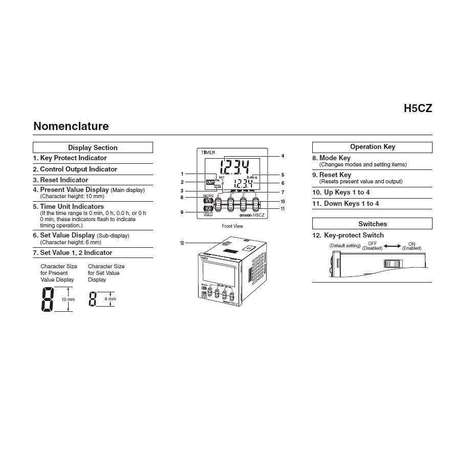 Bộ đặt thời gian omron H5CZ-L8E